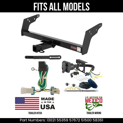For 98-04 GMC Sonoma Trailer Hitch +7Pin Wiring Harness Kit Fits All Models Curt - Imagem 1 de 4