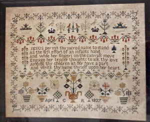 Plum Street Samplers 1837 Crown Sampler Religious Christian NEW! - Picture 1 of 7