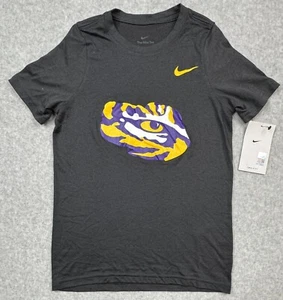 LSU Tigers Nike Tee Short Sleeve T-Shirt Black Boys Youth Size Small - Picture 1 of 9