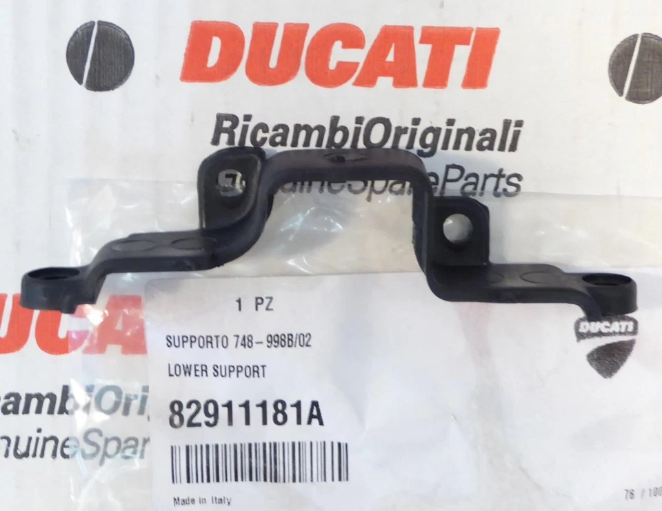 1994-2004 Ducati 916 996 998 lower instrument dash half bracket 82911181A -B - Image 1 of 1