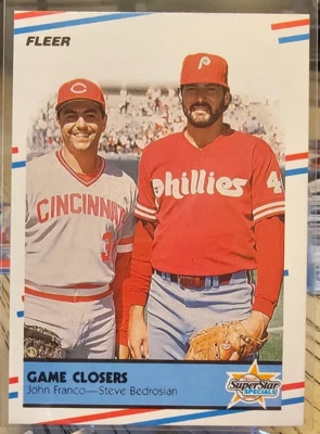 1988 Fleer John Franco/Steve Bedrosian #627 Cincinnati Reds - Image 1 of 2