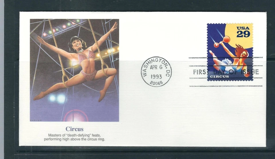 US SC # 2752 Circus - Trapeze Artist -  FDC . Fleetwood Cachet - Image 1 of 1