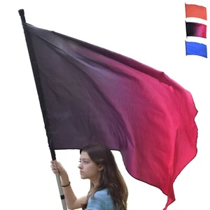 Color Guard Fahnen mit Stange - leichte Spinnfahnen für Aufführungen 3 Farben - Bild 1 von 14