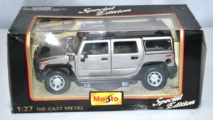 Maisto 2003 Special Edition H2 Hummer SUV Silver 1/27 Scale Diecast Model. - Picture 1 of 4