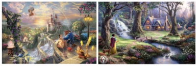 Thomas Kinkade SET OF 2 Exclusive Open Edition DISNEY prints Beauty & Snow White - Image 1 of 3