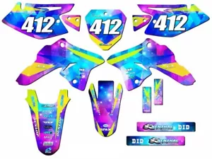 2008-2023 DRZ 125 SPACE KADET Galaxy Senge Graphics Kit Compatible with Suzuki - Foto 1 di 10