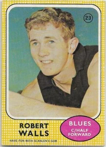 1970 Scanlens (23) Robert WALLS Carlton # - Picture 1 of 2