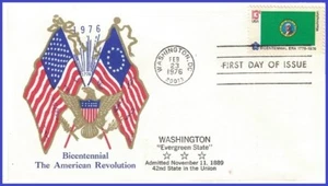 USA3 #1674 U/A BOERGER FDC   Washington State Flag - Picture 1 of 1