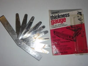 NEW USA OLD STOCK 9-blade 3" AKURET Thickness Feeler Gauge Spark Plug Gap Tool - Picture 1 of 5