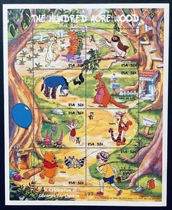 MICRONESIA WINNIE THE POOH THE HUNDRED ACRE WOOD DISNEY STAMPS SHEET 1998 MNH 1 - Picture 1 of 1