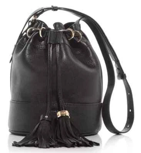 $650. Bolso Bandolera See by Chloe Vicki Cuero Cubo Negro Dorado - Imagen 1 de 8