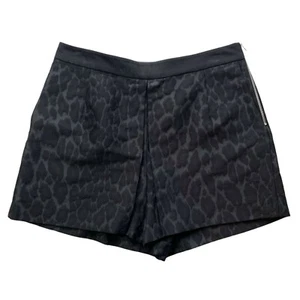 Sandro FR 40 US M schwarz Leopardenmuster hohe Leibhöhe Plissee vorne 2,5" Skort Shorts neu ohne Etikett - Bild 1 von 11