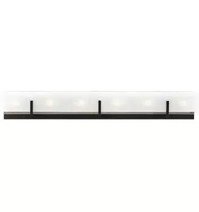 Generation Lighting 6 Light Syll Vanity Light Midnight Black 4430806-112 - Picture 1 of 9
