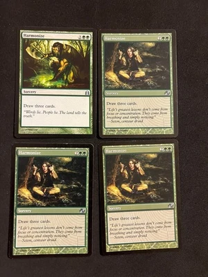 Harmonize x4 [3 Planar Chaos 1 Commander ] Magic MTG Cards LP/MP - Image 1 of 2