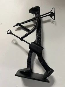 Railroad Spike Metal Folk Art Display Farmer Gardener Landscaper Worker Laborer - Picture 1 of 24