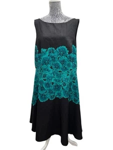 Schwarzes Whimsigoth romantisches Fairy Fit & Flare Kleid Übergröße 24 ärmellos geblümt - Bild 1 von 5