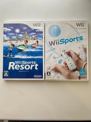 Lot 2 Wii Sports & Wii Sports Resort set Nintendo Wii Tested Japan Import - Image 1 of 4