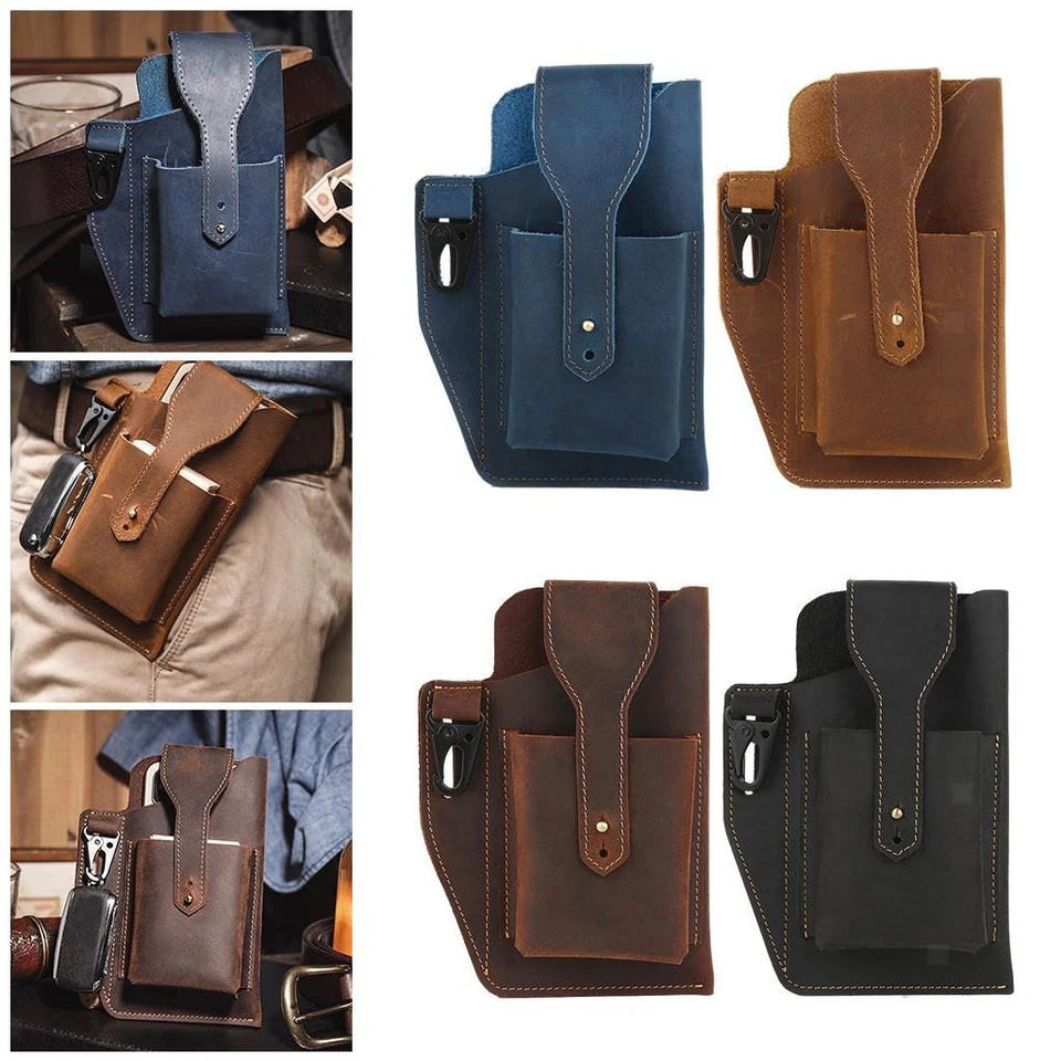 Étui de téléphone portable en cuir pour hommes sac de ceinture multifonction décontracté sac de ceinture - Photo 1/1