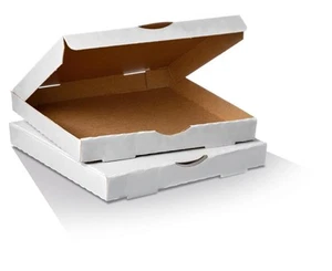 10x Pizza Box 11 Inch White Cardboard Recyclable Takeaway Restaurant - Picture 1 of 1