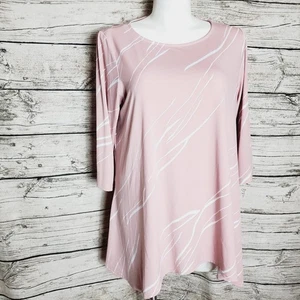 Alfani Printed V-Neck Stretch Jersey Top Size 2X NWT - Picture 1 of 7