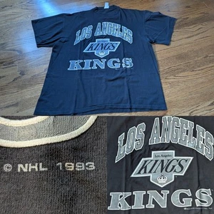90s NHL Los Angeles Kings XL T-Shirt Single Stitch Bulletin Athletic Dated 1993 - Picture 1 of 15