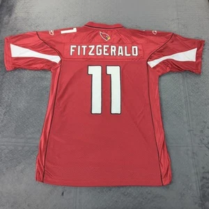 Arizona Cardinals Jersey Larry Fitzgerald Red Reebok Y2K Short Sleeve Men Small - Picture 1 of 12