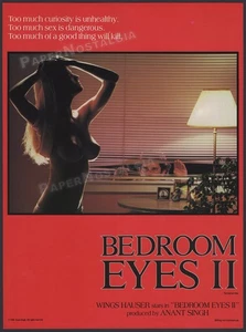 BEDROOM EYES II - Original 1988 Trade AD / Poster _ Kathy Shower - Wings Hauser - Bild 1 von 1