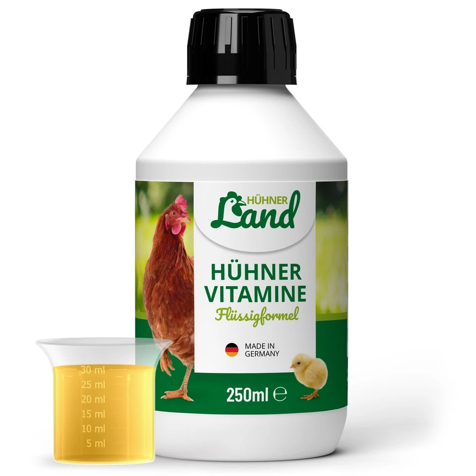 HÜHNER Land Hühner Vitamine Flüssig, Hühnerfutter Ergänzung, Vitaminkonzentrat - Bild 1 von 4