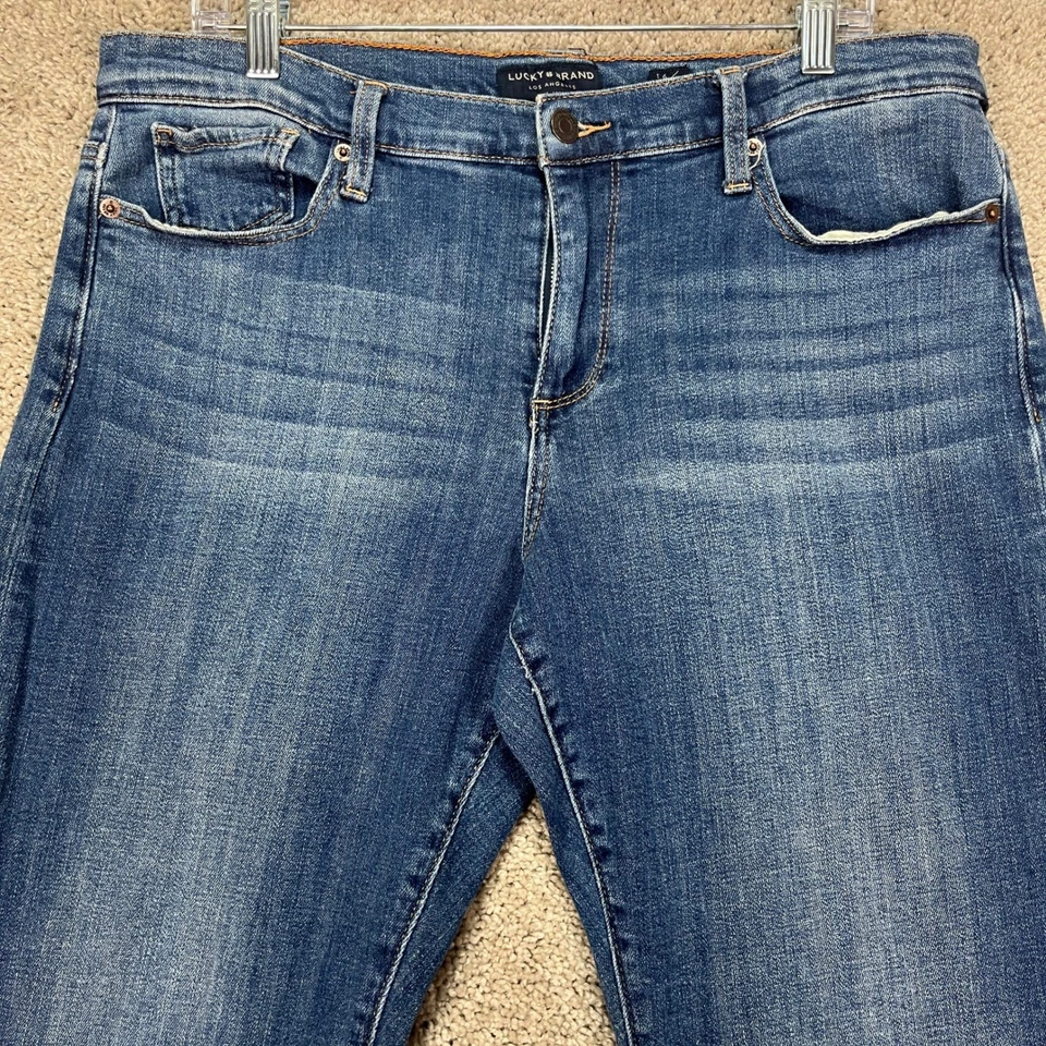 Pantalones de mezclilla para mujer Lucky Brand Easy Rider talla 16 33R lavado medio corte boot Foto 1 de 4