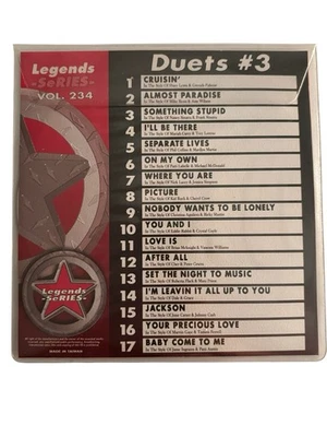 Duets #3 LEGENDS SERIES VOL-234 KARAOKE CD+G IN PLASTIC w/PRINT - Image 1 of 3