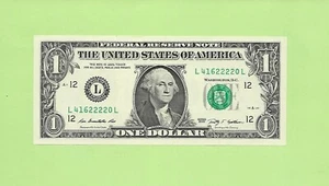 2009 ..UNCIRC $1 L 4162 2220 L .... 2009 $1 L-L QUAD '2222' - Picture 1 of 2