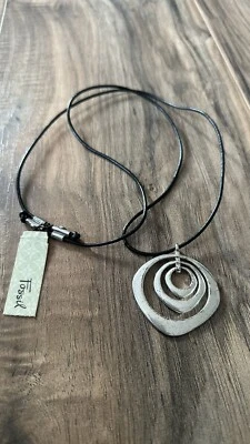 ¡Vintage! Collar Tribal Colgante Plata Orbital Envejecido Marca Fossil Foto 1 de 3