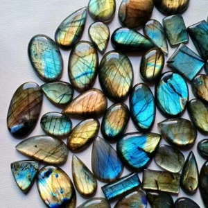 750 Cts Natural Labradorite Cabochon Wholesale Lot, Multi Flash Labradorite Lot - Picture 1 of 8