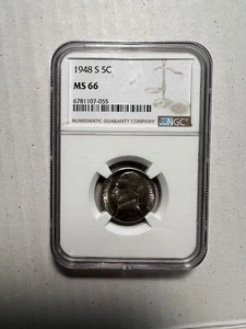 1948-S NGC MS66 Jefferson Nickel - Picture 1 of 4