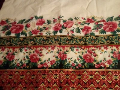 Tela de algodón premium vintage de 60" de ancho - 3,5 yardas - floral Foto 1 de 4