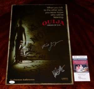 MIKE FLANAGAN & KATE SIEGEL SIGNED OUIJA THE ORIGIN OF EVIL 12X18 POSTER W/ JSA - Picture 1 of 2