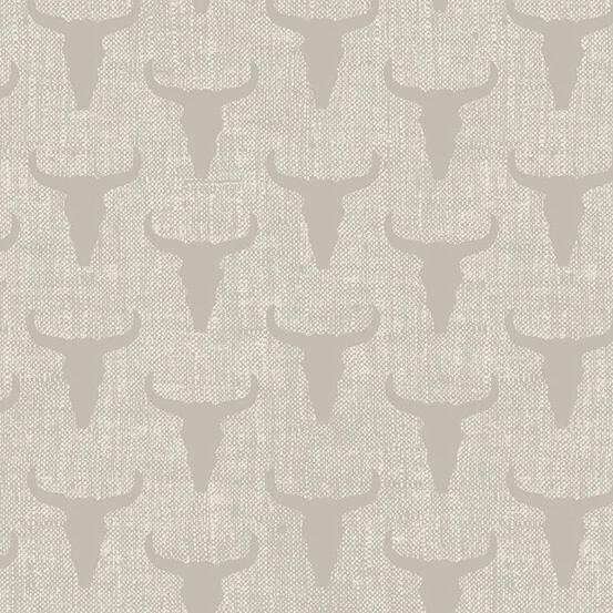 Telas Ranch Hand By Andover - Calavera de arpillera gris #852-C Foto 1 de 1