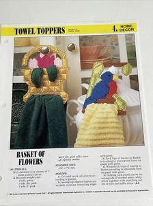 Towel Toppers Flower & Bird Annie's Plastic Canvas Pattern - Picture 1 of 5