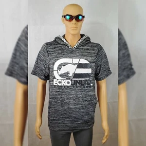 ECKO UNLTD TSHIRT WITH HOOD AND POCKET MEN REGULAR FIT SHORT SLEEVE SIZE S BLACK - Picture 1 of 9