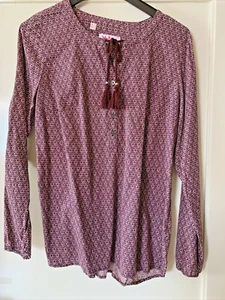 bordeauxfarbene Langarm Bluse Damen Gr. 40 John Baner Jeanswear NEU - Bild 1 von 4