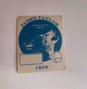 James Taylor World Tour 1987 - 1988 Crew Backstage Pass cantautore rock - Foto 1 di 2