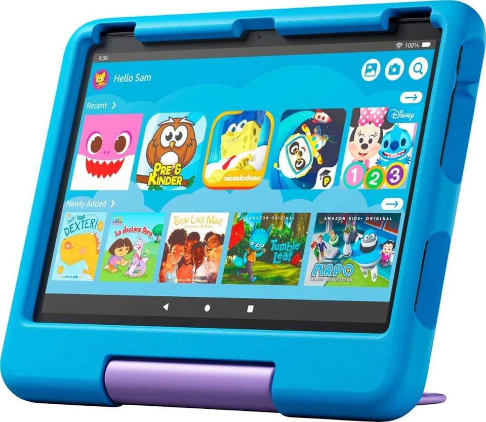Amazon Fire 10 Kids tablet- 2023 ages 3-7 | Bright 10.1" HD screen 32 GB Blue