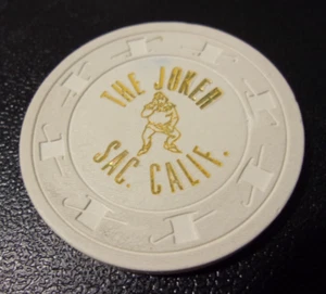 THE JOKER CASINO (10¢) CARD ROOM gaming poker chip - Sacramento, California - Picture 1 of 4