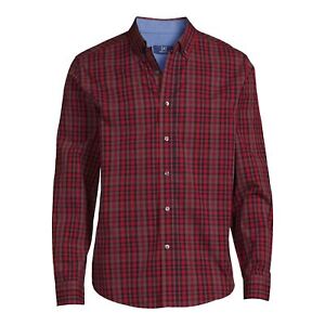 George Men's Pick Color Lightweight Button-up Long Sleeve Poplin Shirts: S-3XL