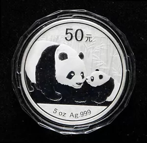China 2011 Silver 5 Oz (5oz) Panda Coin - Picture 1 of 4