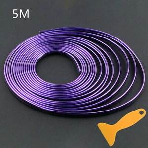 16ft Purple Auto Car Interior Panel Door Edge Gap Line Trim Moulding Strip Decor - Picture 1 of 7