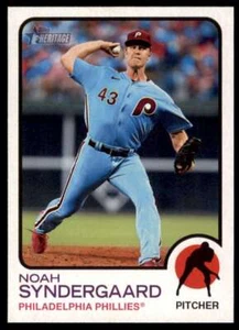 2022 Topps Heritage High Number #670 Noah Syndergaard  Philadelphia Phillies - Picture 1 of 2