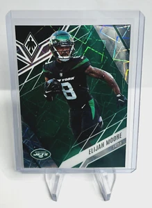 ELIJAH MOORE 2022 Panini Phoenix Football #10 Green Lazer /25 Jets de New York - Photo 1/2