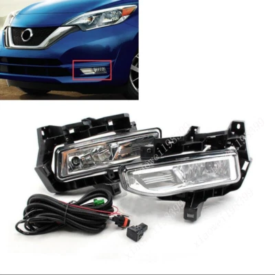 For 2017-2019 Nissan Versa Note Halogen light Bumper Front fog lights Kit - Image 1 of 4