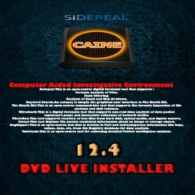 CAINE 12.4 Bootable DVD the professional digital forensic investigation OS USA!! - Image 1 of 4